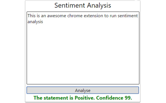 Sentiment Analysis  from Chrome web store to be run with OffiDocs Chromium online