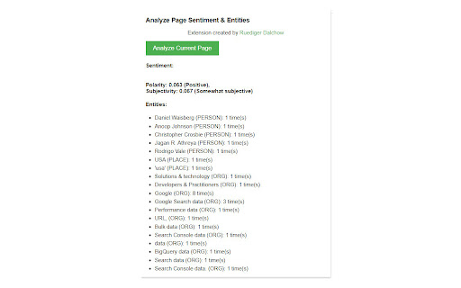 Sentiment  NER Analyzer  from Chrome web store to be run with OffiDocs Chromium online
