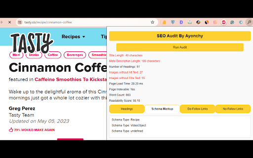 SEO Audit By Ayonchy  from Chrome web store to be run with OffiDocs Chromium online