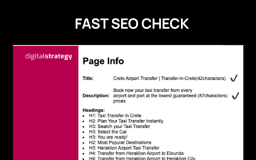 SEO Fast Check  from Chrome web store to be run with OffiDocs Chromium online