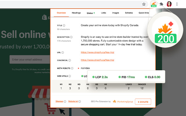 SEO Pro Extension  from Chrome web store to be run with OffiDocs Chromium online