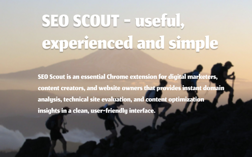 SEO Scout  from Chrome web store to be run with OffiDocs Chromium online