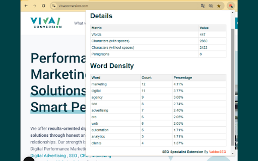 SEO Specialist Extension  from Chrome web store to be run with OffiDocs Chromium online