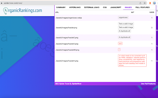 SEO Spider Tools  from Chrome web store to be run with OffiDocs Chromium online