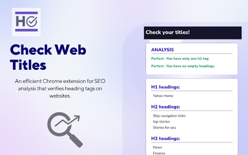 SEO Titles Checker Pro  from Chrome web store to be run with OffiDocs Chromium online