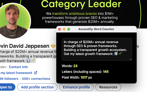 SEO Word Counter  from Chrome web store to be run with OffiDocs Chromium online