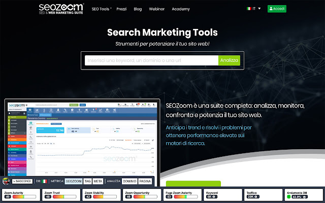 SEOZoomBar  from Chrome web store to be run with OffiDocs Chromium online