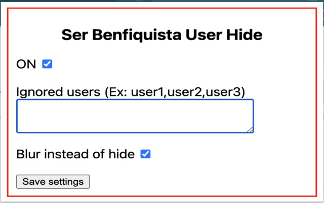 Ser Benfiquista User Hide  from Chrome web store to be run with OffiDocs Chromium online