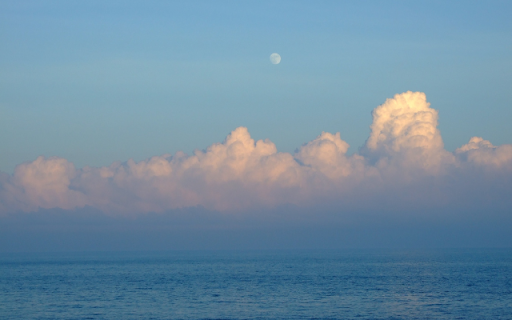 Serene Seascape Under a Pale Moon  from Chrome web store to be run with OffiDocs Chromium online