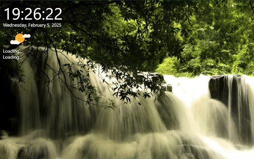 Serene Waterfall Amid Lush Greenery  from Chrome web store to be run with OffiDocs Chromium online