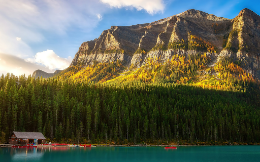 Serenity Over the Mountain Lake  from Chrome web store to be run with OffiDocs Chromium online