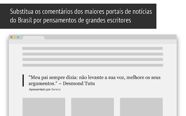 Sereno News  from Chrome web store to be run with OffiDocs Chromium online