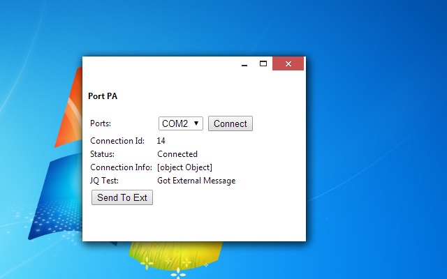 Serial Connect App  from Chrome web store to be run with OffiDocs Chromium online