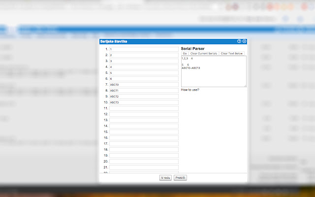 Serial Importer E Racuni.com  from Chrome web store to be run with OffiDocs Chromium online