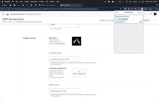 SERP Authenticator  from Chrome web store to be run with OffiDocs Chromium online