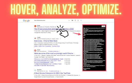 SERPData  from Chrome web store to be run with OffiDocs Chromium online