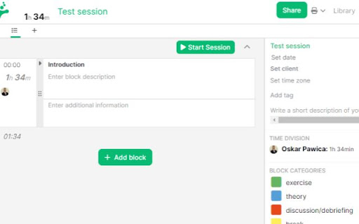 SessionLab Measuring facilitator time  from Chrome web store to be run with OffiDocs Chromium online