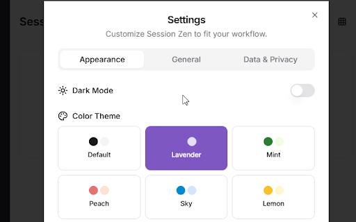 Session Zen  from Chrome web store to be run with OffiDocs Chromium online