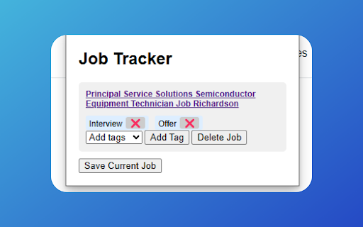 Setlor Simple Job Tracker  from Chrome web store to be run with OffiDocs Chromium online