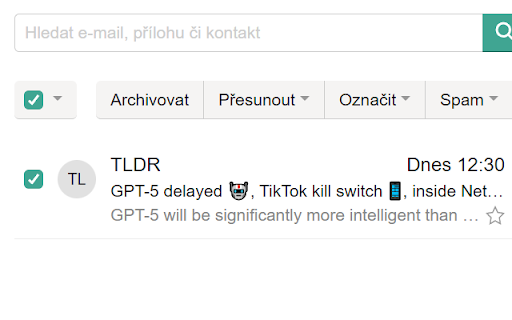 Seznam Inbox Zero  from Chrome web store to be run with OffiDocs Chromium online