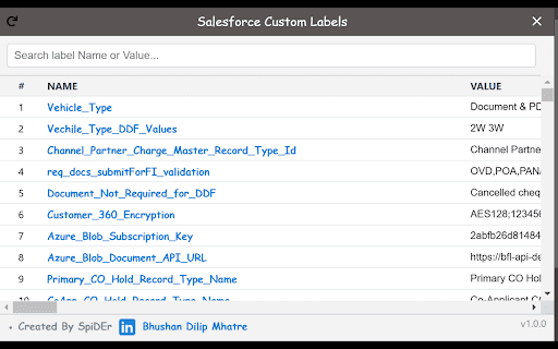 SF Custom Label Finder  from Chrome web store to be run with OffiDocs Chromium online