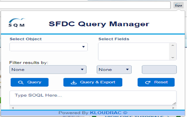 SFDC Query Manager  from Chrome web store to be run with OffiDocs Chromium online