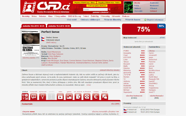 ČSFD předpověď  from Chrome web store to be run with OffiDocs Chromium online