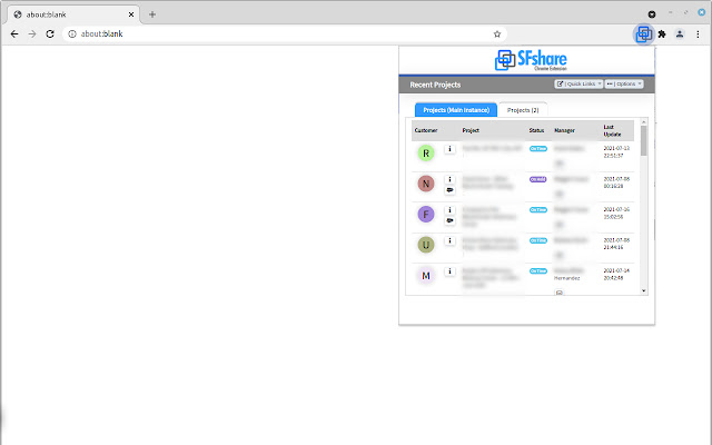 SFshare MV3 Custom Salesforce Connector  from Chrome web store to be run with OffiDocs Chromium online