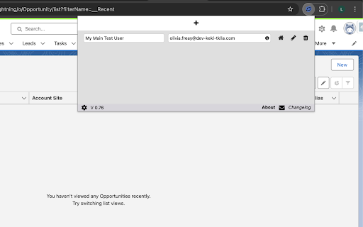 SF User Switcher  from Chrome web store to be run with OffiDocs Chromium online