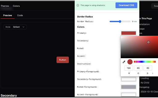 shadcn/ui Designer  from Chrome web store to be run with OffiDocs Chromium online
