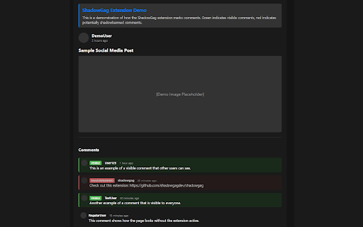 ShadowGag  from Chrome web store to be run with OffiDocs Chromium online