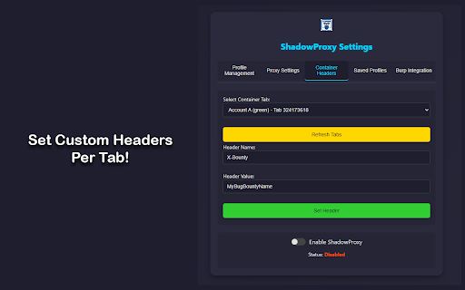 ShadowProxy  from Chrome web store to be run with OffiDocs Chromium online
