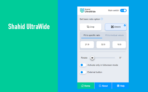 Shahid UltraWide: custom fullscreen ratios  from Chrome web store to be run with OffiDocs Chromium online