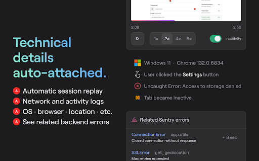 Shake: Free bug reporting tool  from Chrome web store to be run with OffiDocs Chromium online