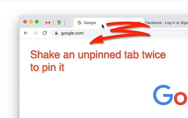 ShakeToPinTab  from Chrome web store to be run with OffiDocs Chromium online