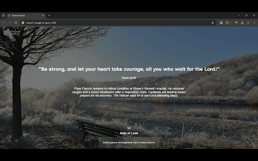 Shalom World  from Chrome web store to be run with OffiDocs Chromium online