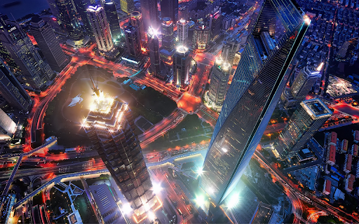 Shanghai at Night From Above  from Chrome web store to be run with OffiDocs Chromium online