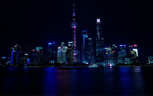 Shanghai Skyline at Night  from Chrome web store to be run with OffiDocs Chromium online
