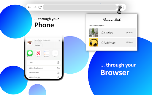 Share a Wish  from Chrome web store to be run with OffiDocs Chromium online