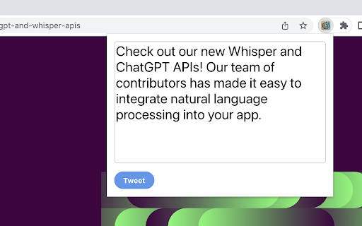 Share by ChatGPT  from Chrome web store to be run with OffiDocs Chromium online