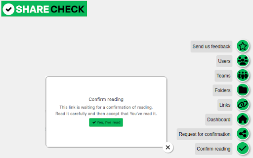 ShareCheck  from Chrome web store to be run with OffiDocs Chromium online