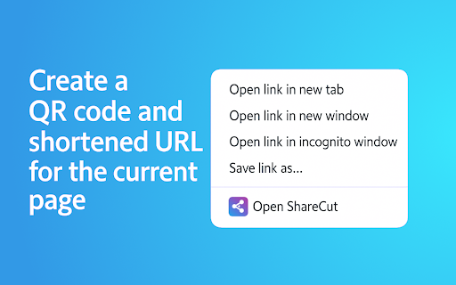 ShareCut URL Shortener  from Chrome web store to be run with OffiDocs Chromium online