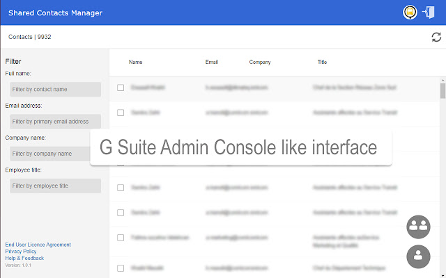 Shared Contacts Manager for G Suite  from Chrome web store to be run with OffiDocs Chromium online