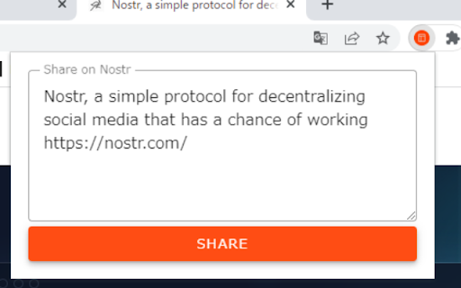 share on nostr  from Chrome web store to be run with OffiDocs Chromium online