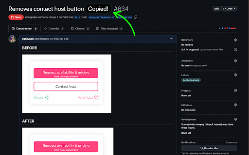 Share Pull Request  from Chrome web store to be run with OffiDocs Chromium online