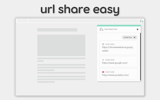 Share Rabbit Client  from Chrome web store to be run with OffiDocs Chromium online