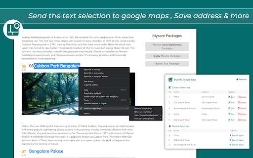 Share To Google Maps  from Chrome web store to be run with OffiDocs Chromium online