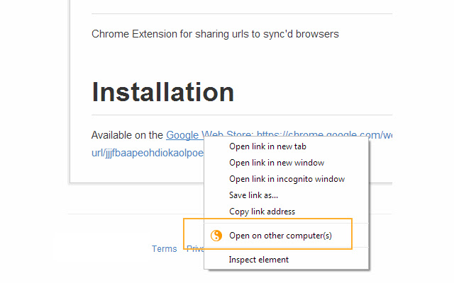Share Url  from Chrome web store to be run with OffiDocs Chromium online