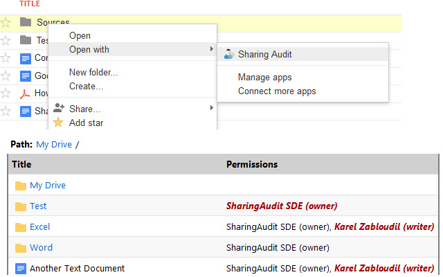 Sharing Audit  from Chrome web store to be run with OffiDocs Chromium online