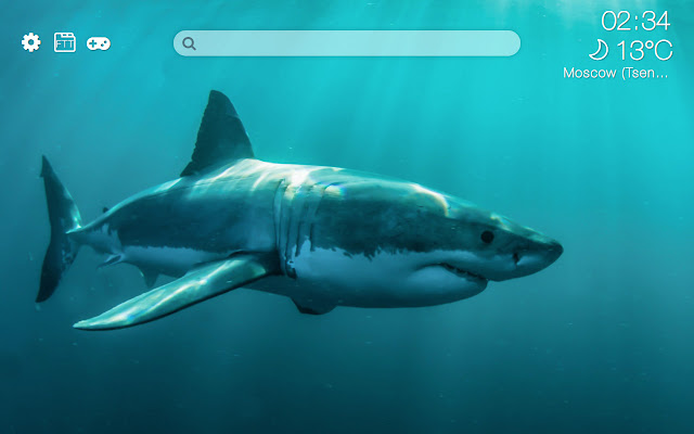 Sharks HD new free tab theme  from Chrome web store to be run with OffiDocs Chromium online
